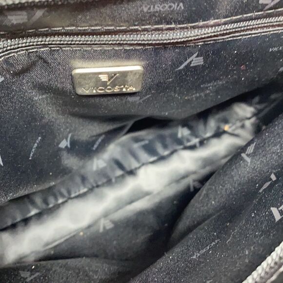 Vicosta Croc Embossed Leather Classic Satchel Bag Made in Spain - Picture 10 of 12